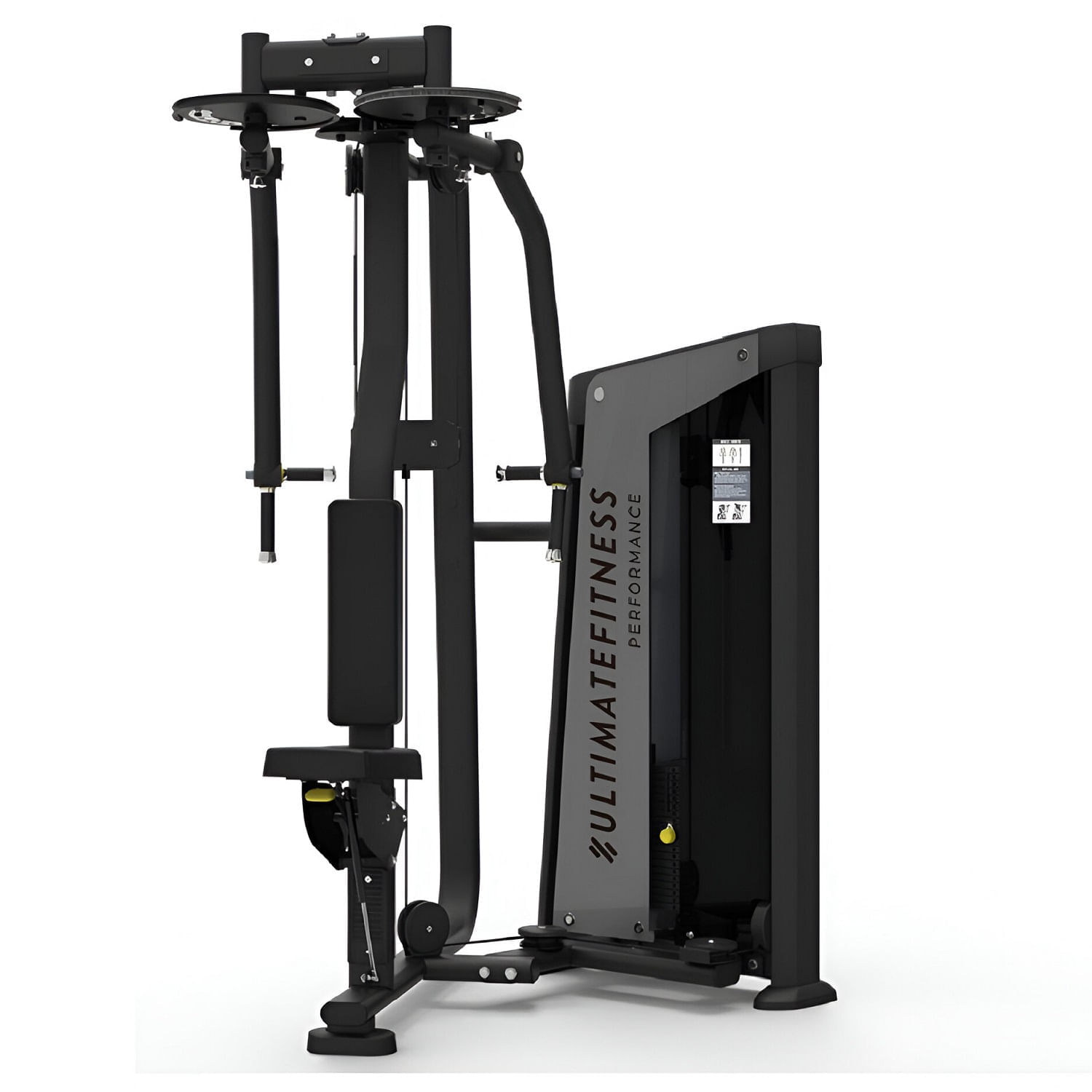 Rear Delt/Pec FLY, carga máx. 100kg, asiento impermeable, negro