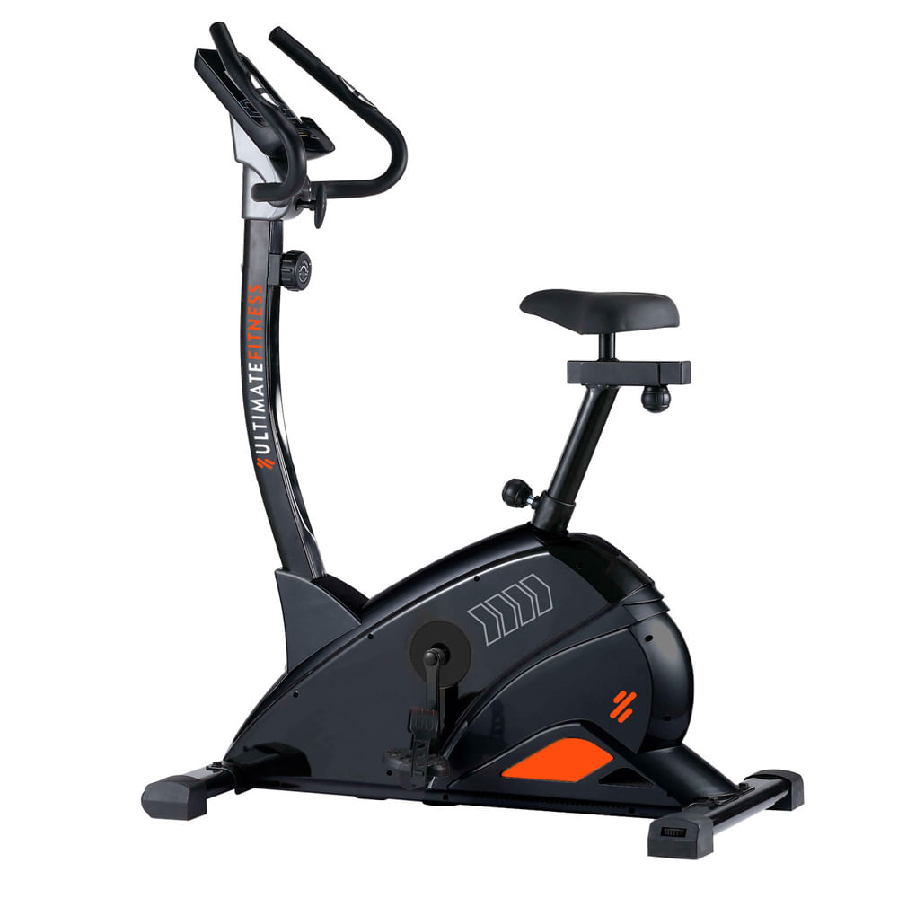 Bicicleta estática E600 Pro, 8 niveles de resistencia, frenos magnéticos, negro