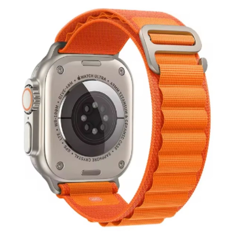 Correa Alpine Loop para Apple Watch de 42/44/45/49mm, nylon, naranja
