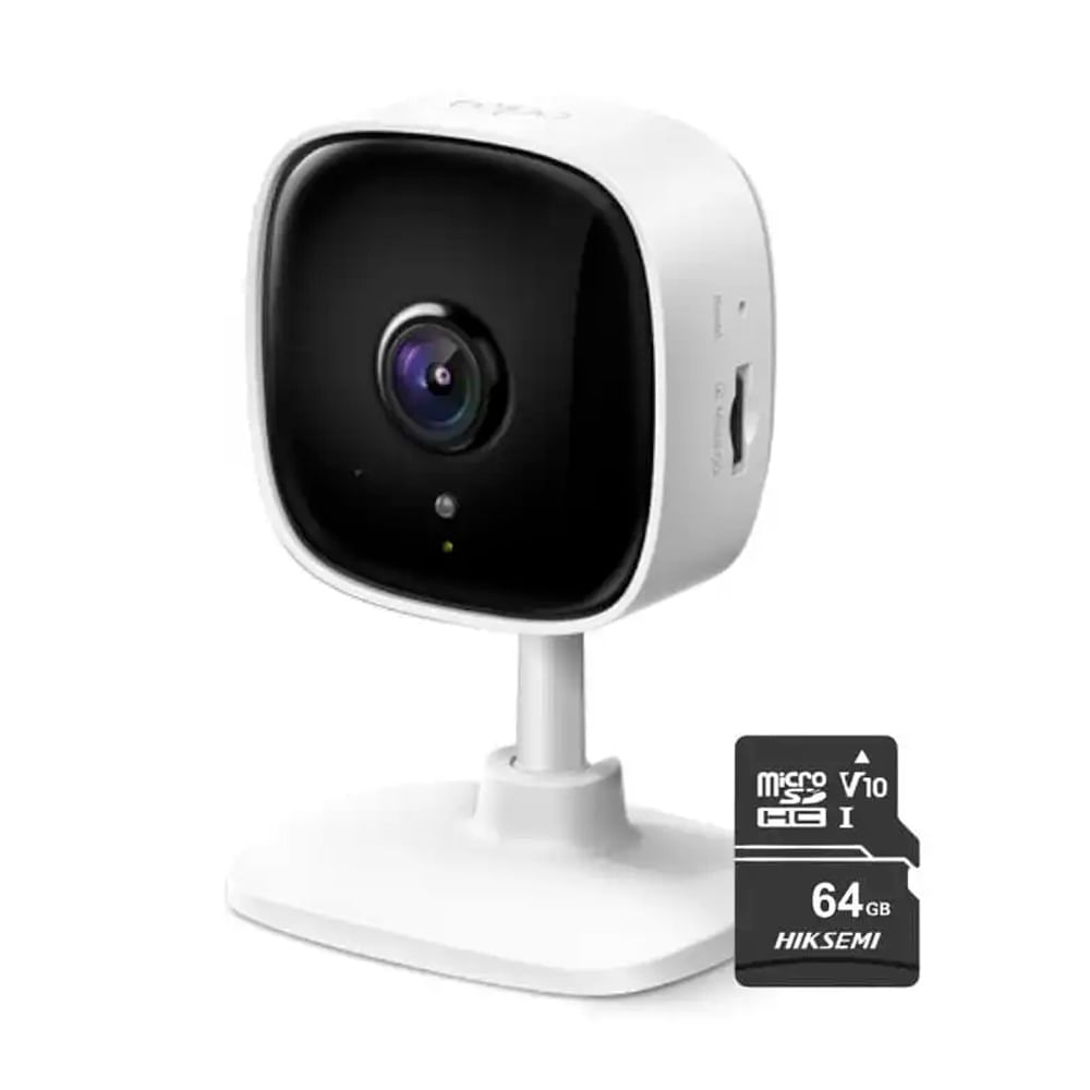 Cámara de seguridad Tapo C100 Full HD + Micro SD 64gb, HD, lente fija, blanco