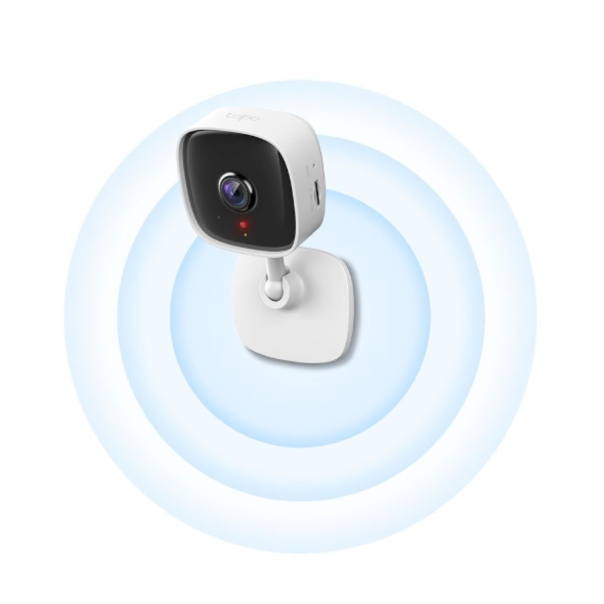 Imagen 2 del producto Kits de 3 cámaras de seguridad Tapo C100 Full HD + 3 Micro SD 128GB, interior, lente fija, audio bidireccional, blanco