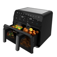 Freidora de aire Cecofry Advance 9000 2200w, 9 litros, panel digital, negro