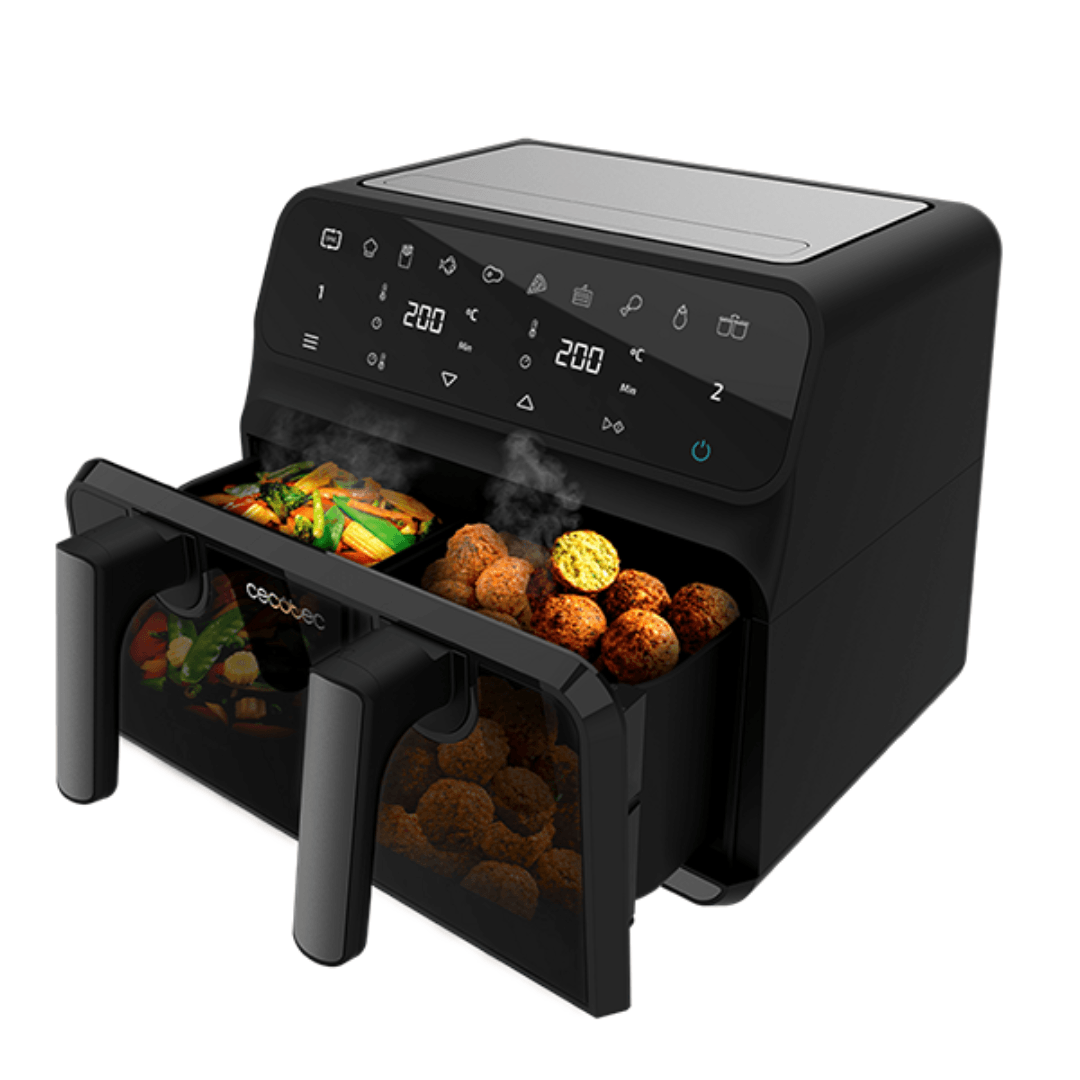 Freidora de aire Cecofry Advance 9000 2200w, 9 litros, panel digital, negro