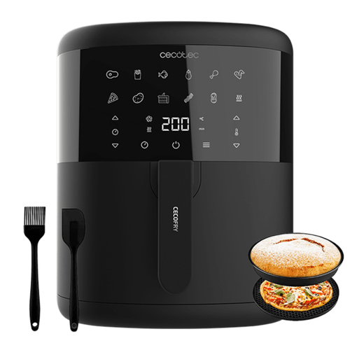 Freidora de aire Cecofry Bombastik 6000 1700w, 6 litros, temporizador, negro