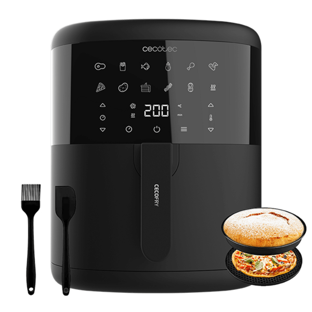 Imagen 1 del producto Freidora de aire Cecofry Bombastik 6000 1700w, 6 litros, temporizador, negro