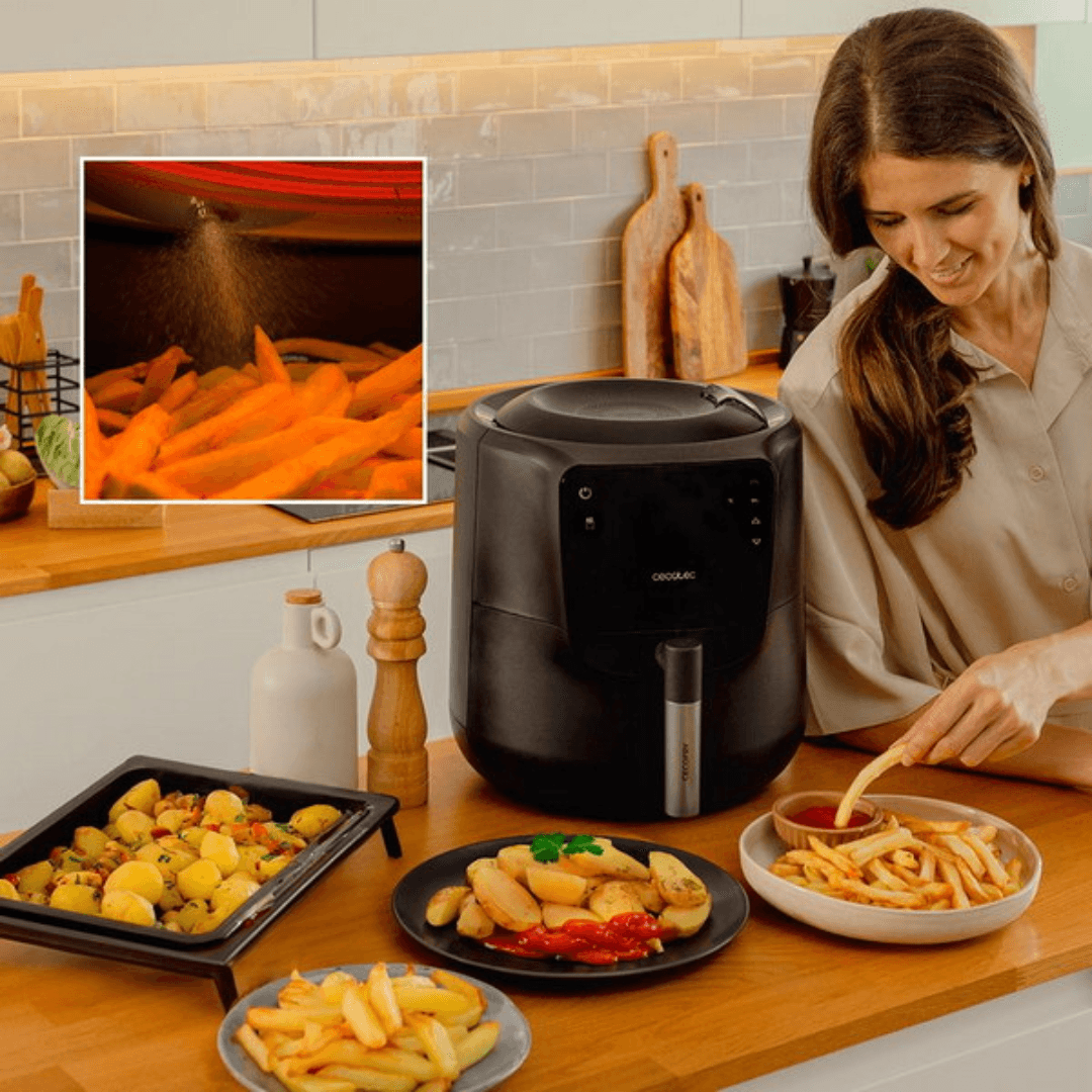 Imagen 2 del producto Freidora de aire Cecofry Rain, 1550w, 5.5 litros, 8 modos preconfigurados, negro