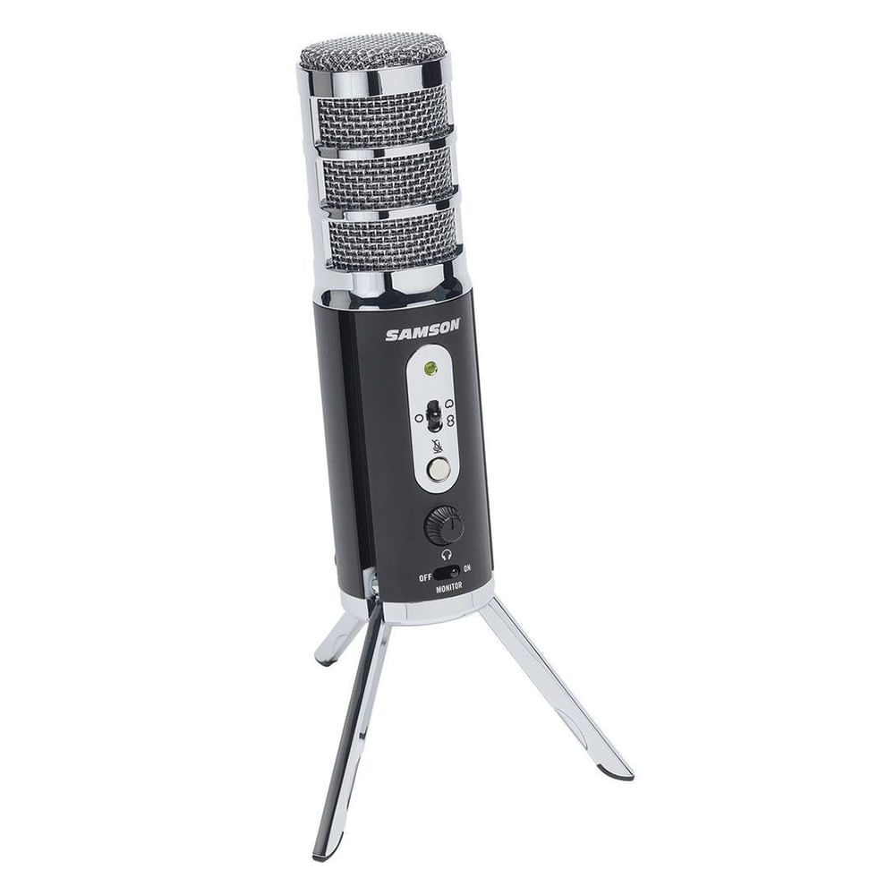Micrófono Condensador Samson Satellite, USB, negro