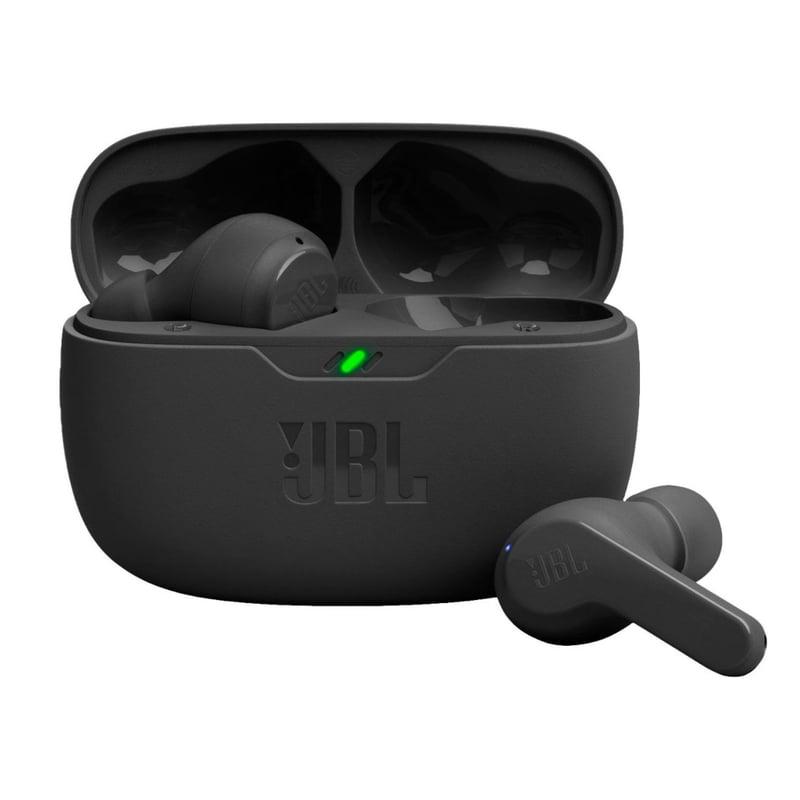 Audífonos bluetooth JBL Vibe BEAM TWS Pure Bass, resistente al agua, control de música y llamadas, negro
