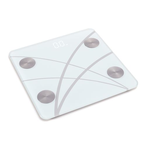 Balanza smart Senssun 4 electrodos, 15 funcionalidades, blanco