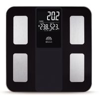 Balanza smart Senssun 4 electrodos, 15 funcionalidades con reporte de salud, negro