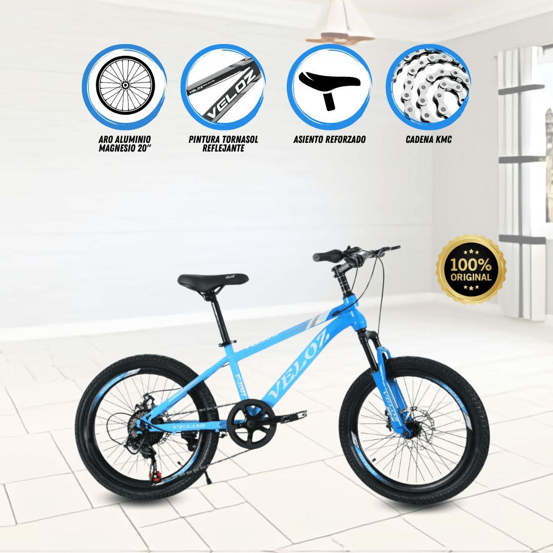 Imagen 2 del producto Bicicleta para niño, Palmeira Alt, Aro 20"", aro de aluminio, azul