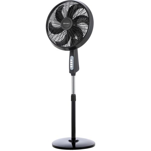 Ventilador de pedestal, 18", antimosquitos, 3 velocidades, negro