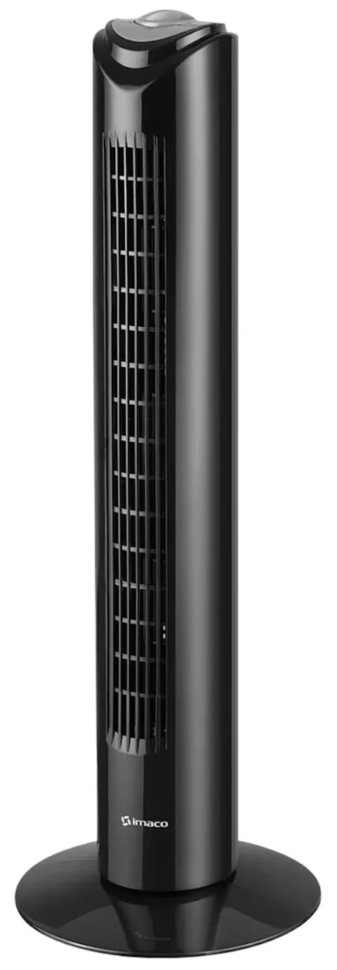 Ventilador de torre, 3 velocidades, 50W, posición fija, negro