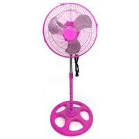 Ventilador pedestal de 10” 60W, oscilación regulable, 3 velocidades, diseño moderno y ligero, rosado