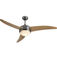 Ventilador de techo, 52"", 60W, control remoto, madera