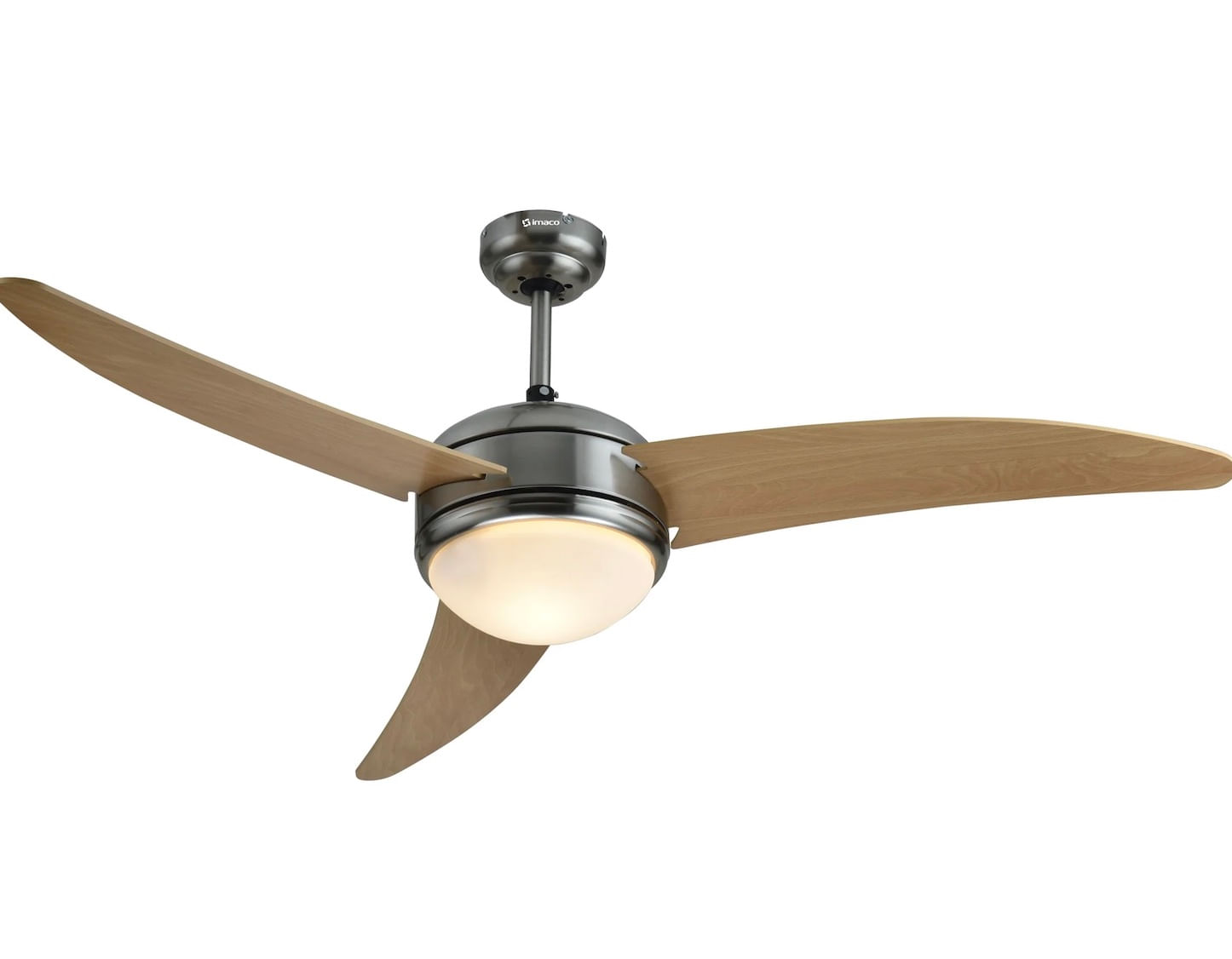 Ventilador de techo, 52", 60W, control remoto, madera