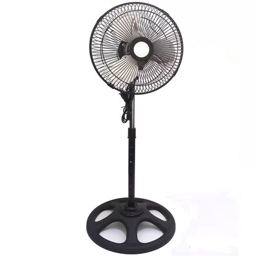 Ventilador de pedestal 80W, 3 velocidades, negro