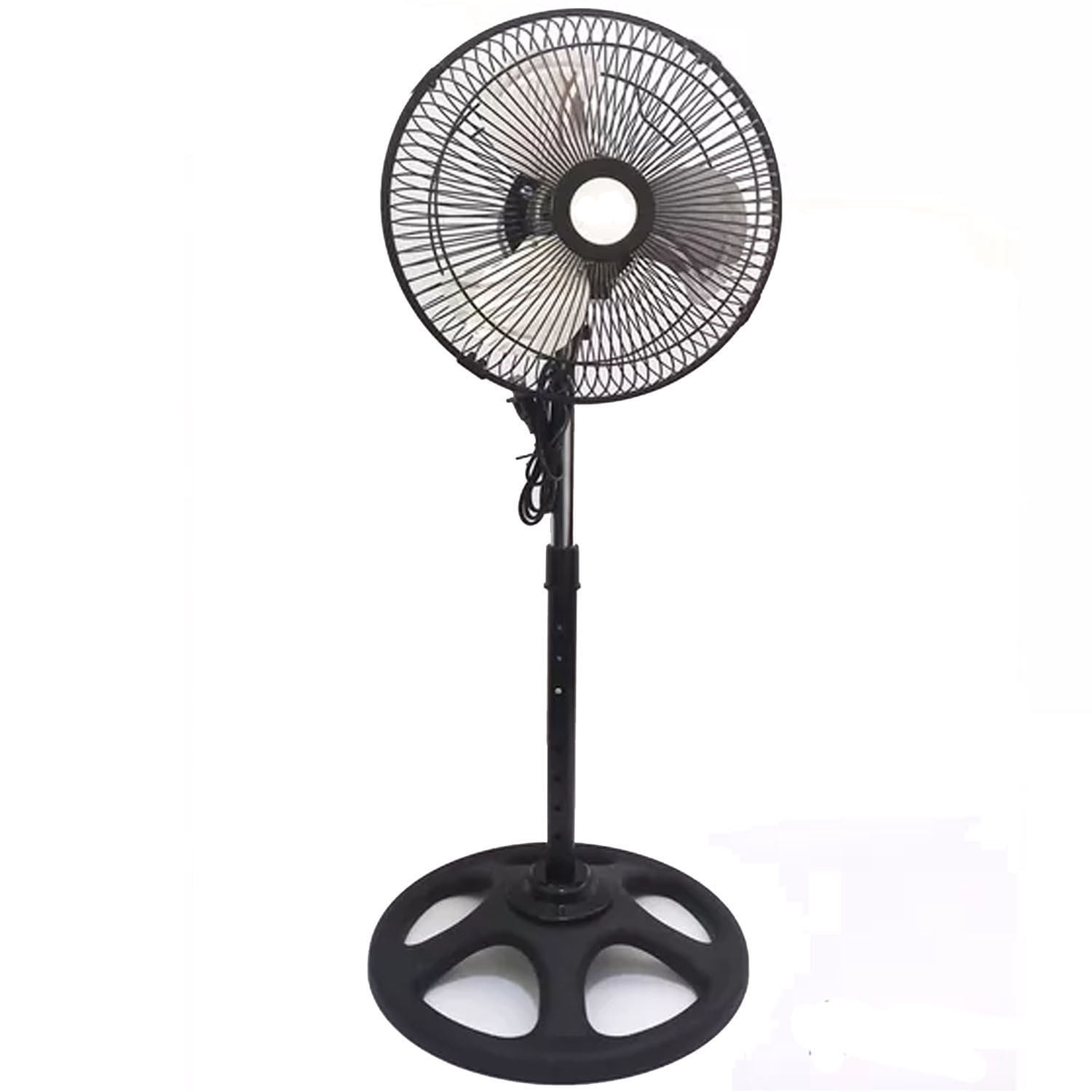 Ventilador de pedestal 80W, 3 velocidades, negro