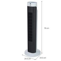 Ventilador de torre Sole 45W, 3 velocidades, temporizador, blanco