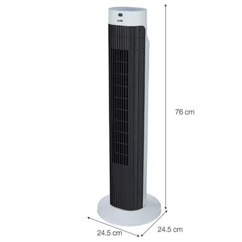 Ventilador de torre Sole 45W, 3 velocidades, temporizador, blanco