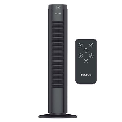 Ventilador de torre Taurus New Babel 50W, 4 velocidades, panel digital, negro