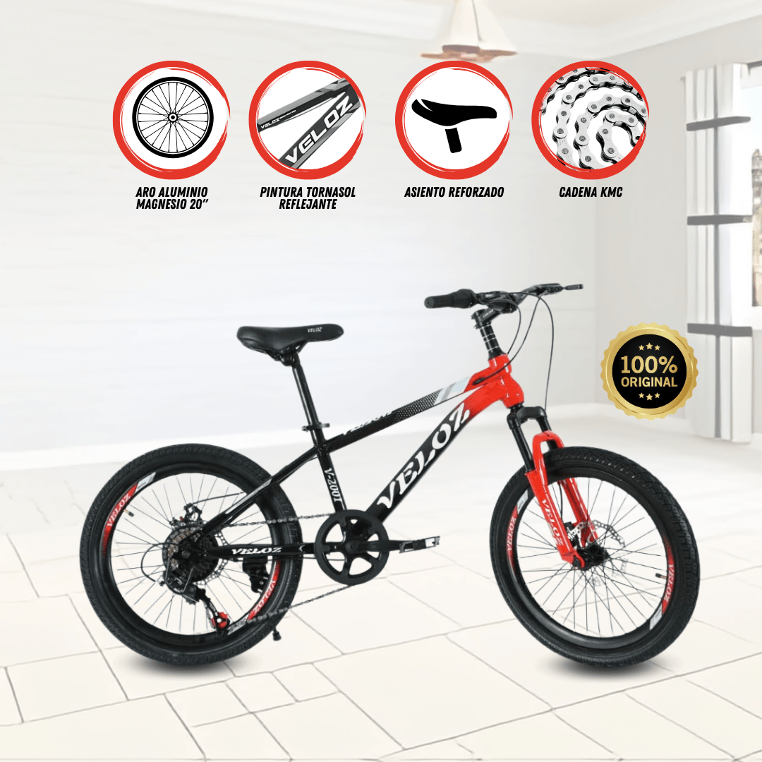 Imagen 2 del producto Bicicleta Palmeira Alt para niño, Aro 20"", timón y codo de aluminio, rojo