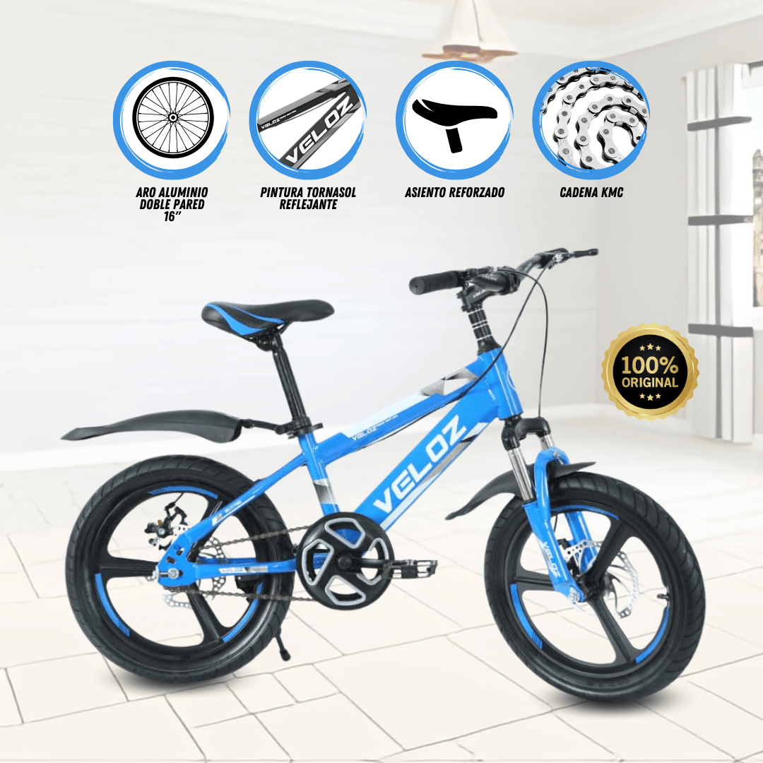 Imagen 2 del producto Bicicleta Palmeira Aspa II para niño, 16"", horquilla delantera, azul