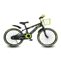 Bicicleta deportiva Ashvin II, aro 20"", timón y codo de aluminio reforzado, canasta verde