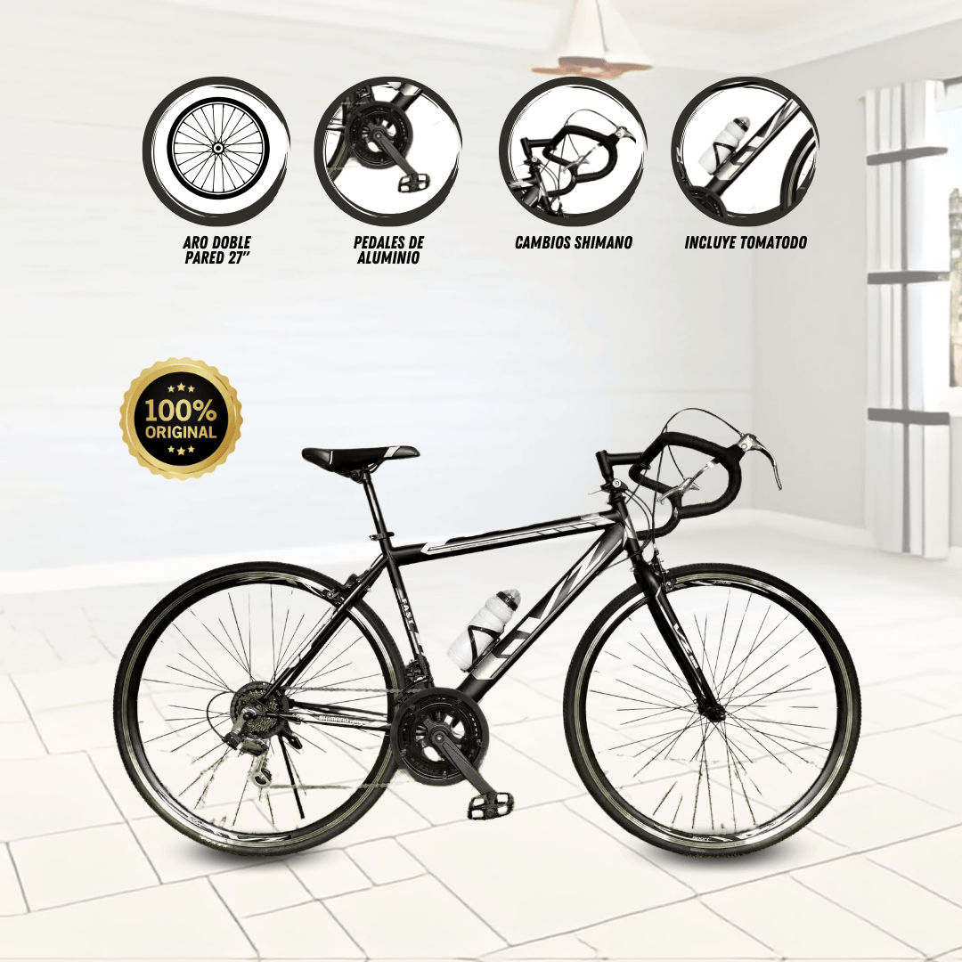 Imagen 2 del producto Bicicleta palmeira racer, aro 27"", aerodinámico y ligero, negro