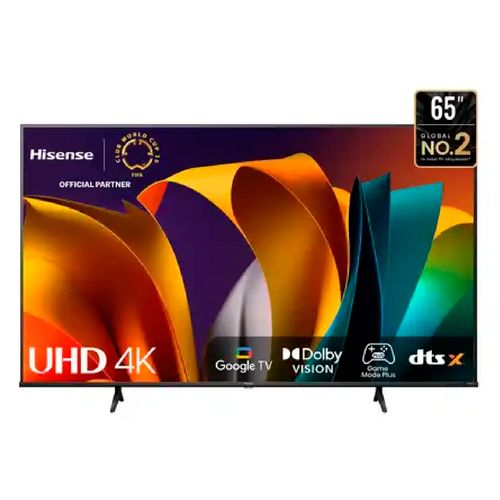 Smart TV Hisense 4K 65" LED, Ultra HD, sistema Google TV integrado, 65A6NA (2024)