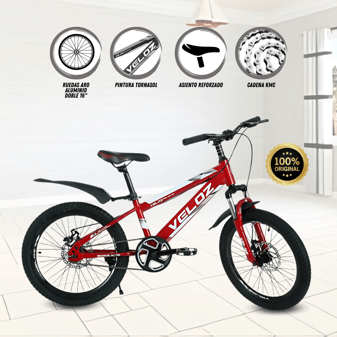 Imagen 2 del producto Bicicleta palmeira smol, aro 16"", ruedas auxiliares, rojo claro