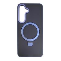 Case para Samsung Galaxy S25+ magnético con soporte, amortiguador de choques, protección de cámaras, azul