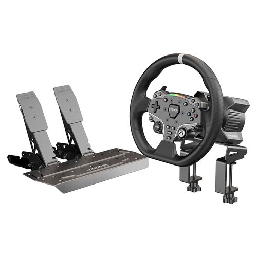 Timón volante Moza R3, direct drive con pedales para pc, simulador de carreras, 3.9nm, negro