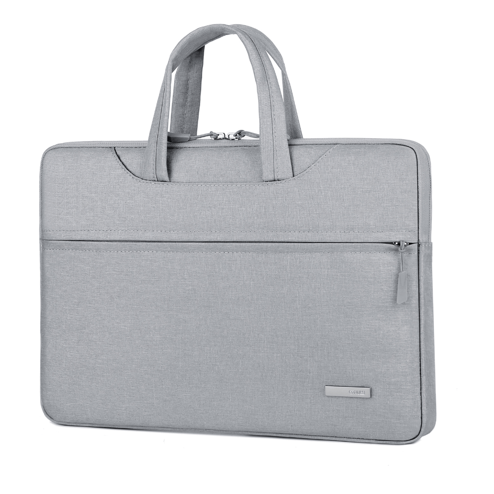 Funda para laptop 15.6", oxford impermeable, interior afelpado, con agarradera, gris