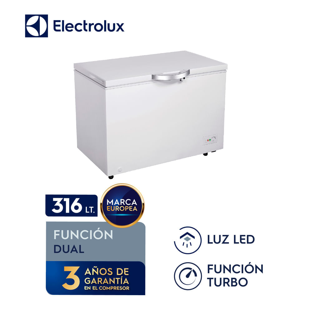 Imagen 2 del producto Congeladora horizontal Electrolux EFCC32C2HQW 316 litros, Frost, blanco