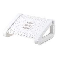 Reposapiés ergonómico, con masaje, altura ajustable, antideslizante, blanco