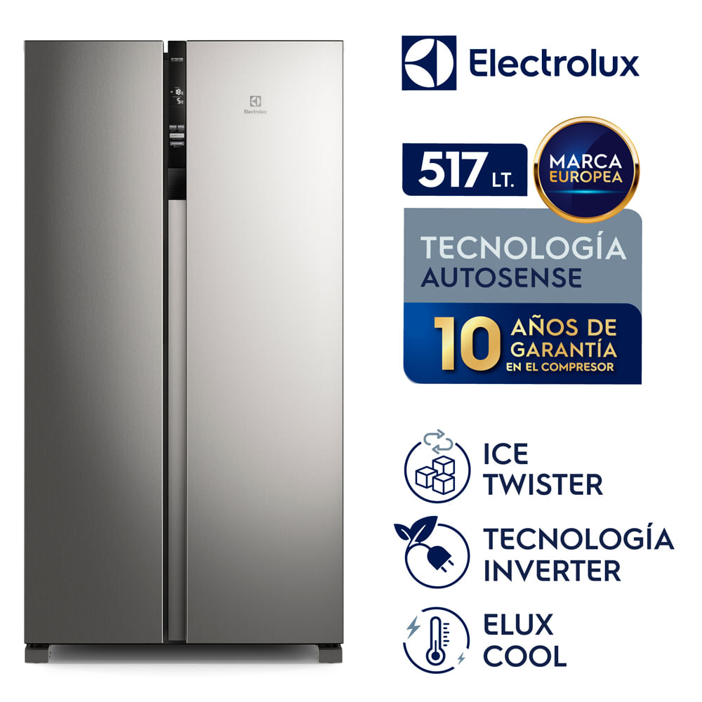 Imagen 2 del producto Refrigerador Electrolux Side by Side ERSA53V2HVG Efficient con Tecnología AutoSense