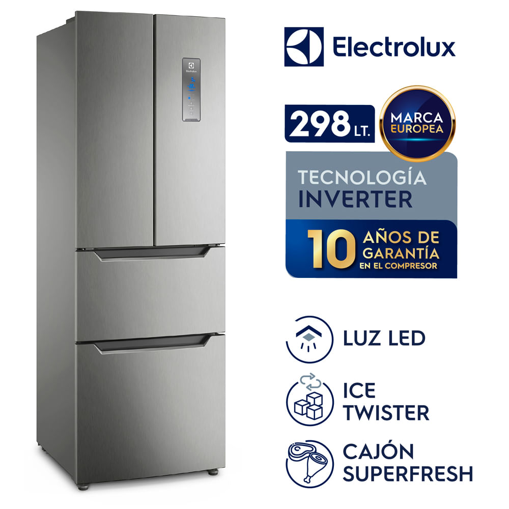 Imagen 2 del producto Refrigerador Multidoor Frost Free Electrolux ERFWV2HUS capacidad 298 litros, panel digital, gris
