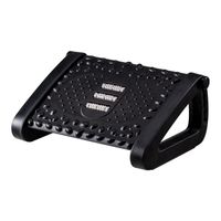 Reposapiés ergonómico, ajustable en altura, con masaje y base antideslizante, negro
