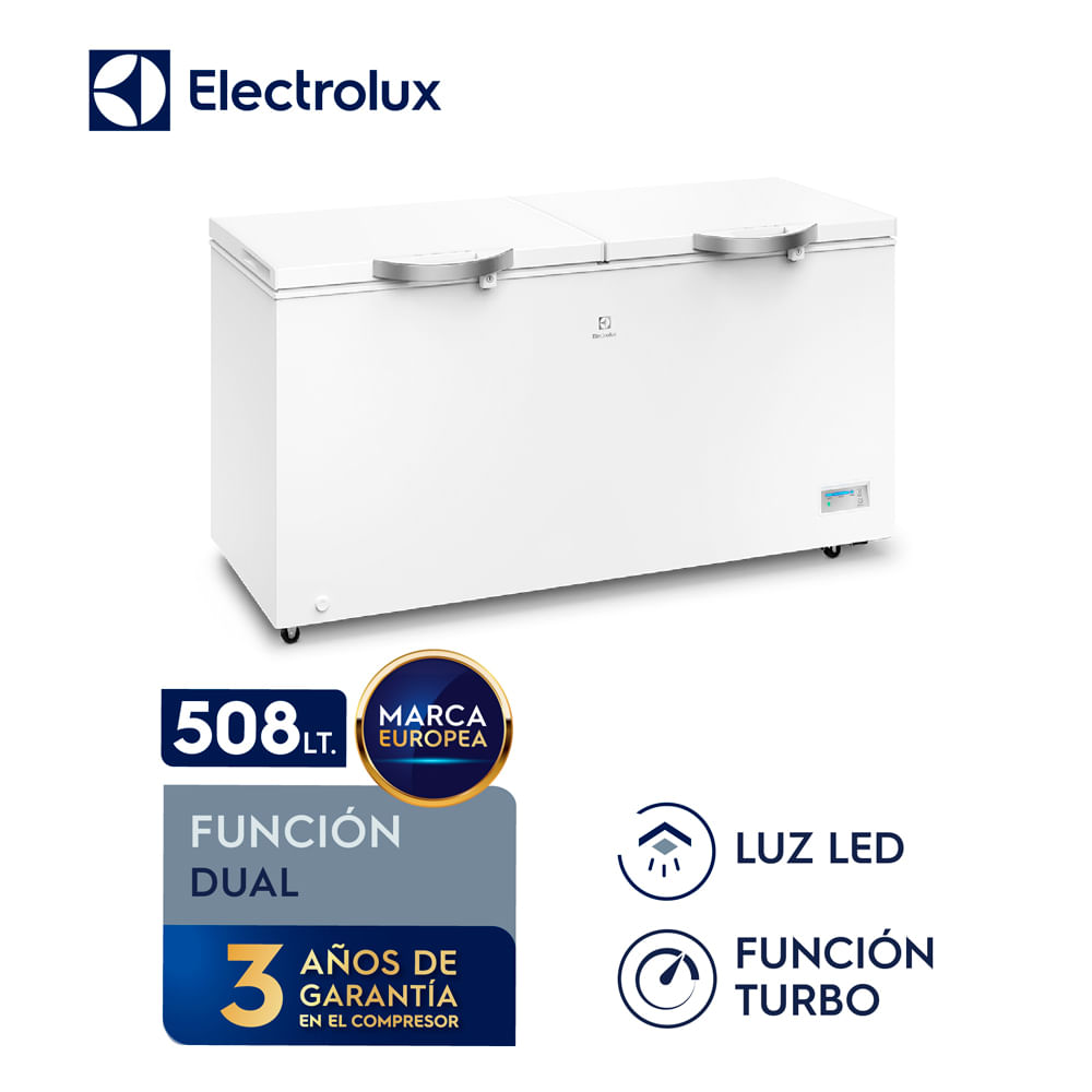 Imagen 2 del producto Congeladora horizontal Electrolux EFC50W2HTW 508 litros, Frost, blanco