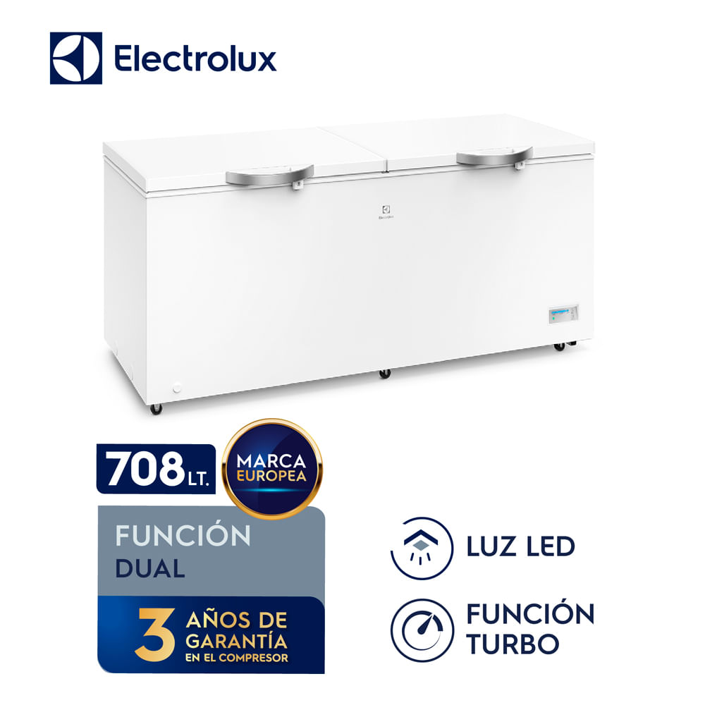 Imagen 2 del producto Congelador frost horizontal Electrolux EFC70W2HTW capacidad 708 litros, digital, blanco