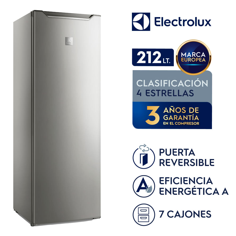 Imagen 2 del producto Congeladora vertical Electrolux EFUP22P2HRG Cycle Defrost 212 litros, sistema Frost, gris