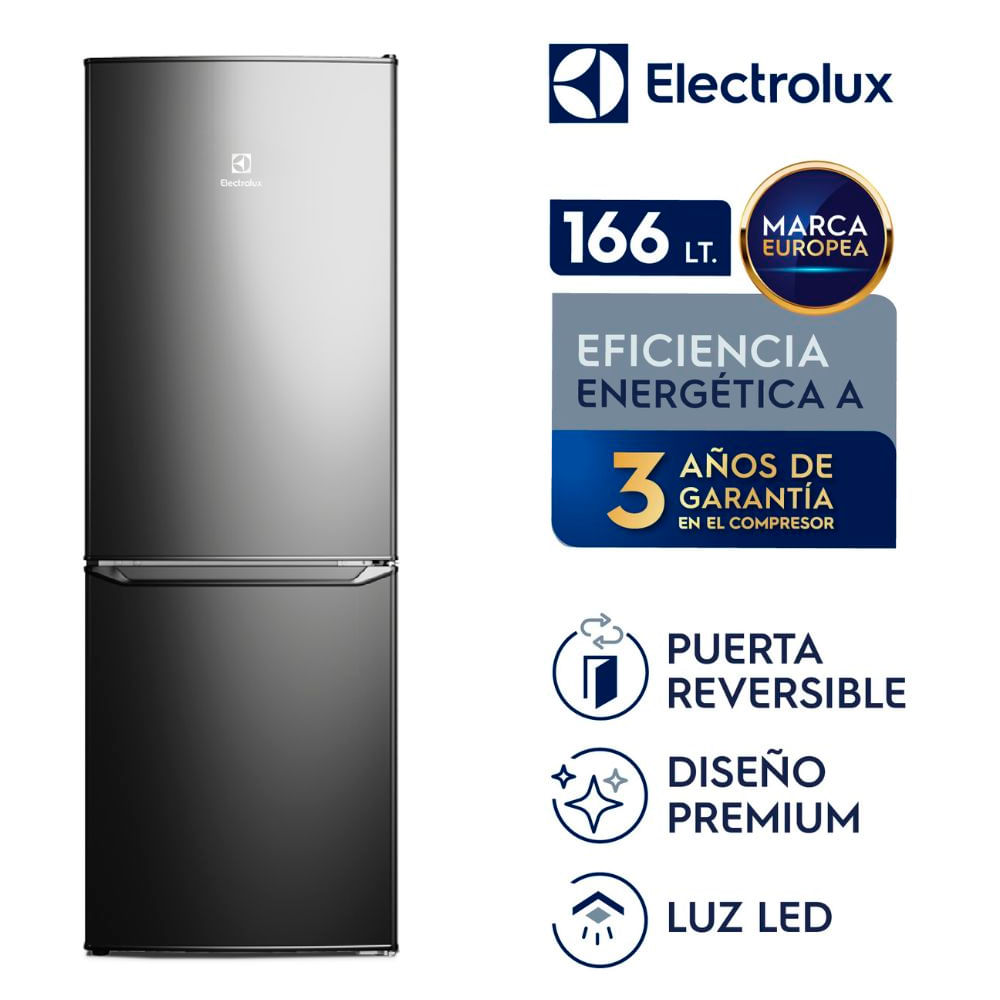 Imagen 2 del producto Refrigerador Electrolux ERB162HB, 166 litros, Frost Bottom Freezer, negro