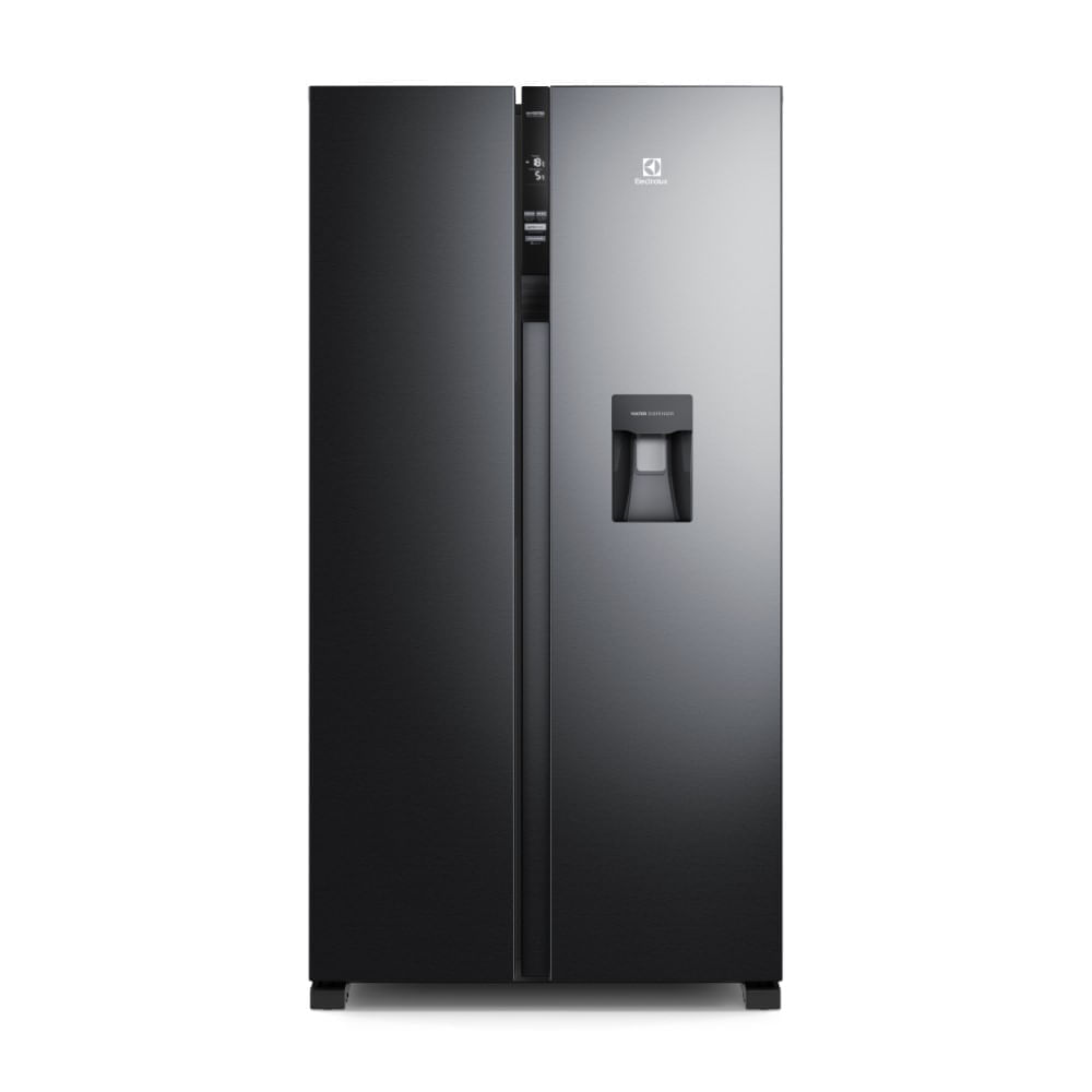 Refrigeradora Electrolux ERS432HBWD Side By Side Inverter 438 litros, no frost, panel digital, negro