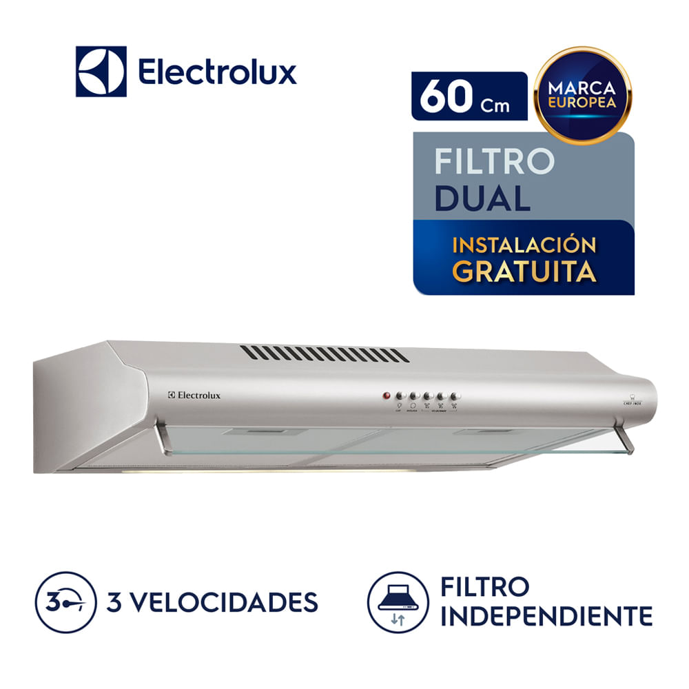 Imagen 2 del producto Campana empotrable Electrolux EJSE242TBIS 60 cm, eléctrico