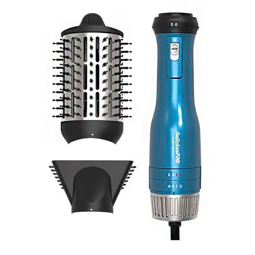 Cepillo y secador de aire caliente BaBylissPRO, desmontable 2 en 1, nano titanium, celeste
