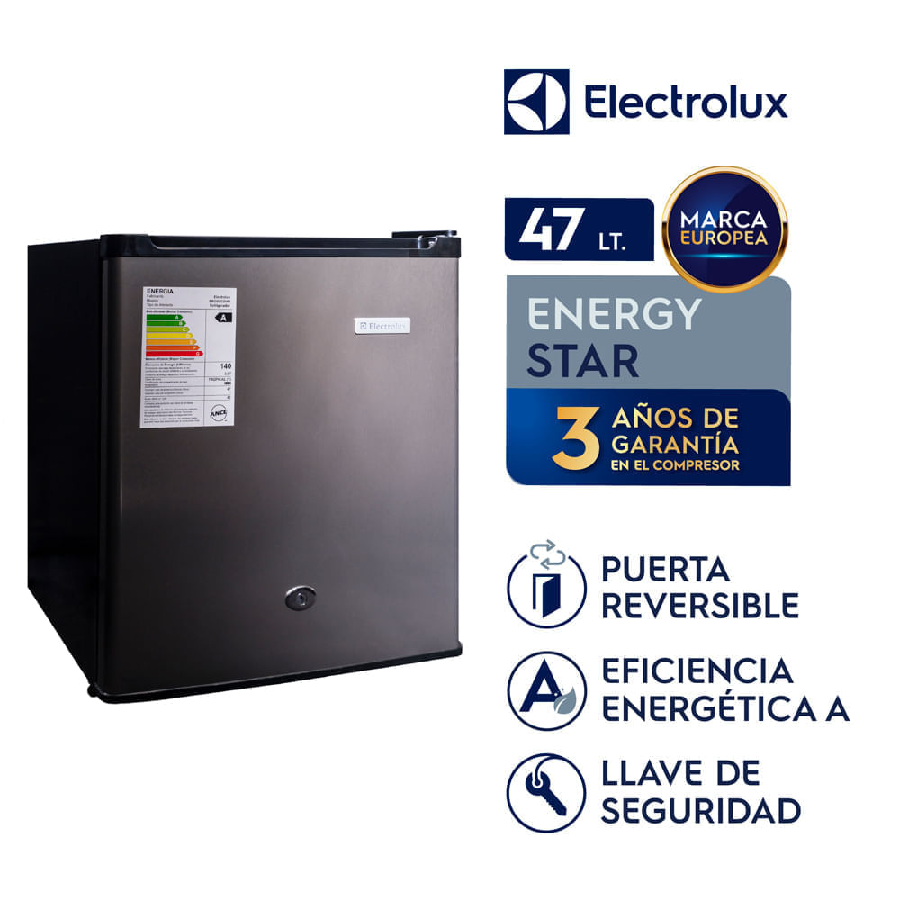 Imagen 2 del producto Minibar Electrolux ERD50G2HPI, 47 litros, inox, puerta reversible, bajo consumo energético