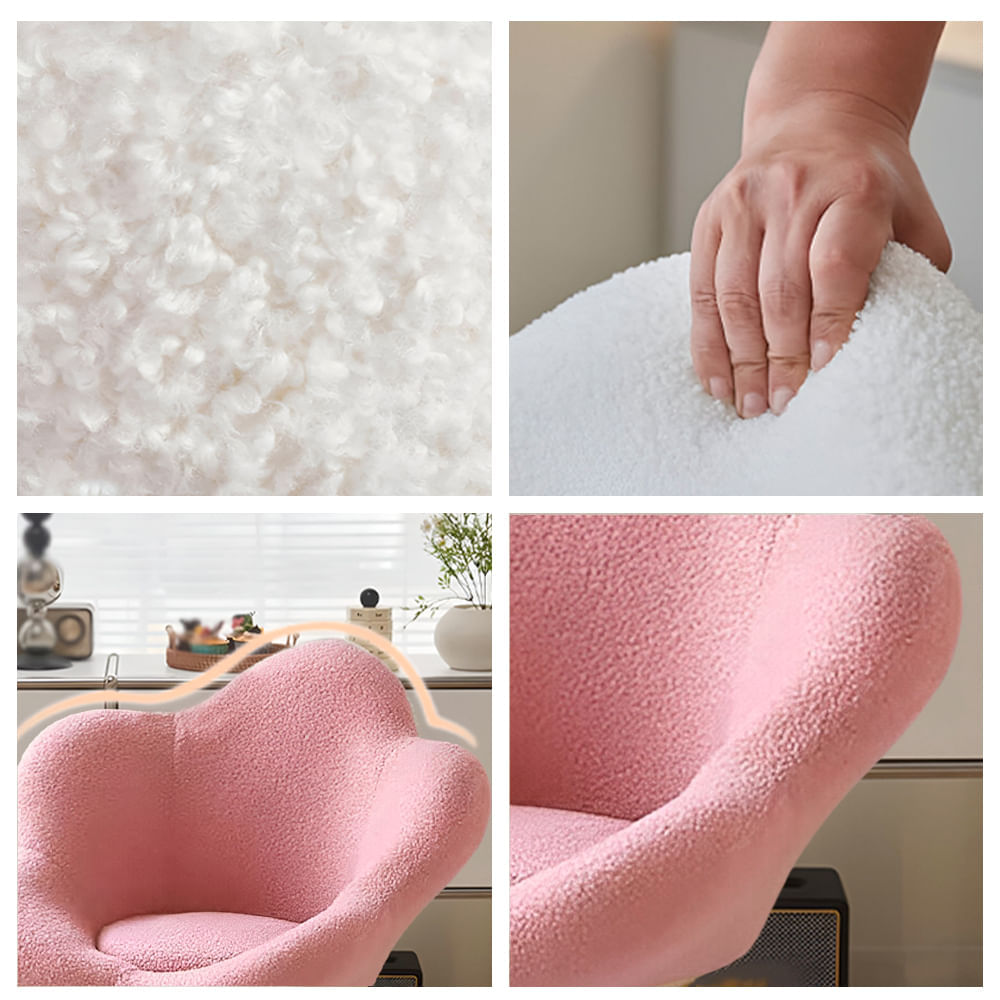 Imagen 2 del producto Silla giratoria de escritorio Buckingham Flower, giratoria, base resistente, rosado