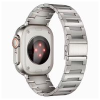 Correa De Titanio Para Apple Watch y Rectángulos centrales Acero Inox
