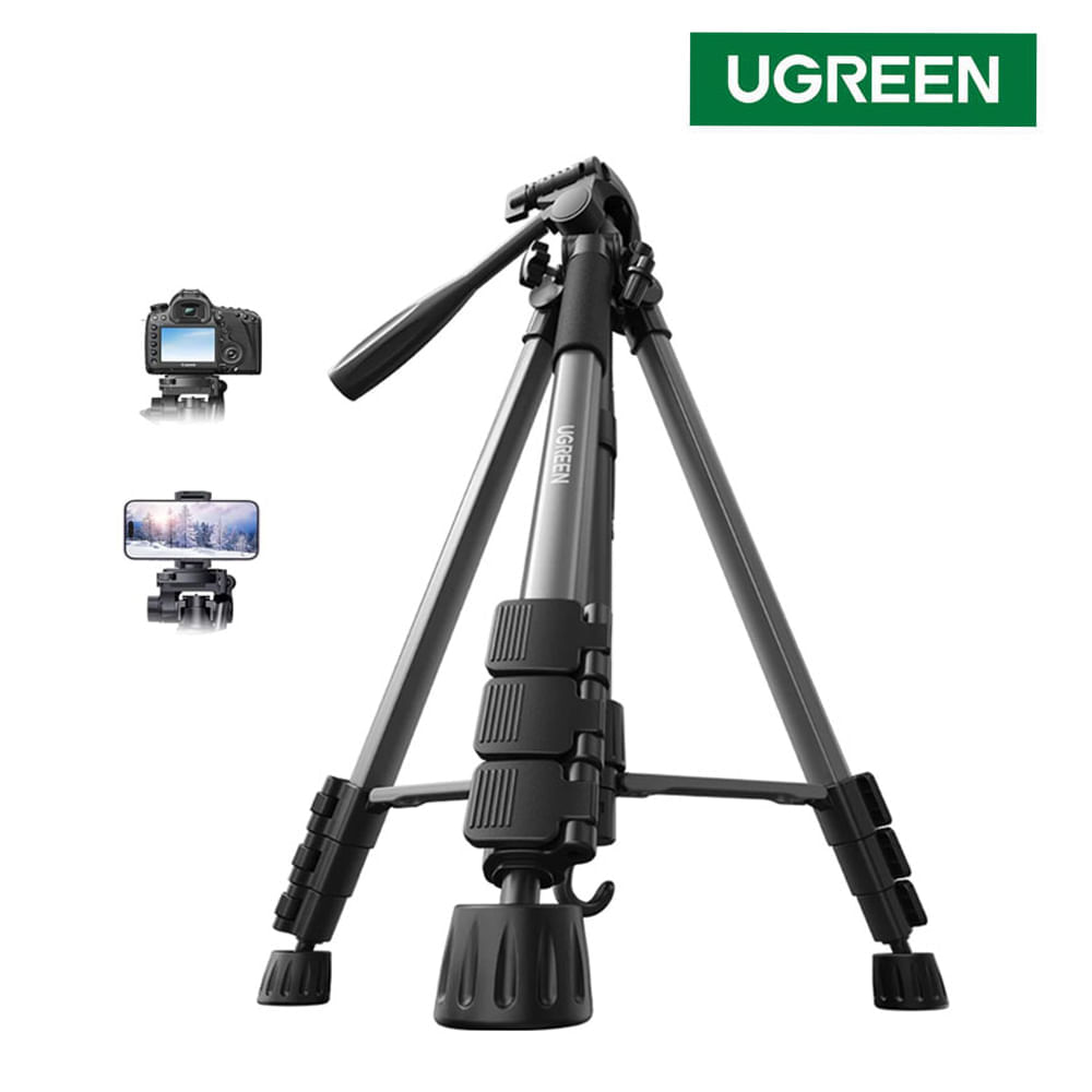 Imagen 2 del producto Trípode profesional ugreen, 360°, hasta 5 kg, negro